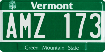 VT license plate AMZ173