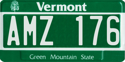 VT license plate AMZ176