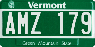 VT license plate AMZ179
