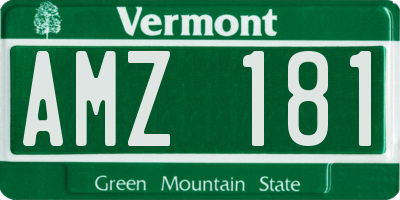 VT license plate AMZ181