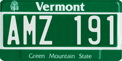 VT license plate AMZ191
