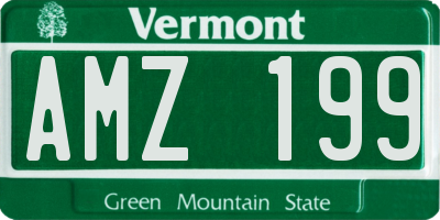 VT license plate AMZ199