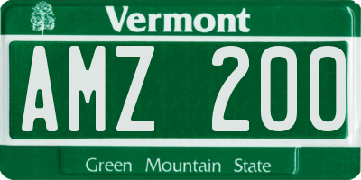 VT license plate AMZ200
