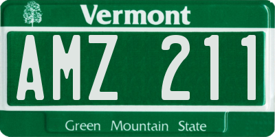 VT license plate AMZ211