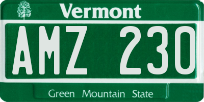 VT license plate AMZ230