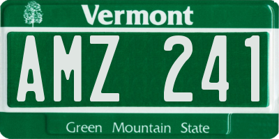VT license plate AMZ241