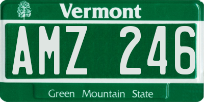 VT license plate AMZ246
