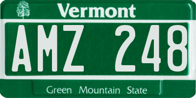VT license plate AMZ248