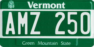 VT license plate AMZ250