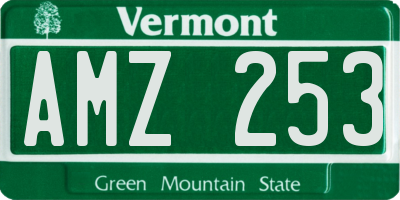 VT license plate AMZ253