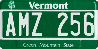 VT license plate AMZ256