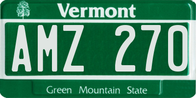 VT license plate AMZ270