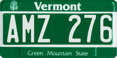 VT license plate AMZ276