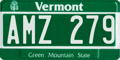 VT license plate AMZ279