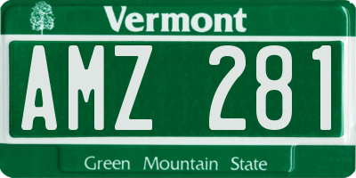 VT license plate AMZ281