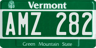 VT license plate AMZ282