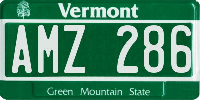 VT license plate AMZ286