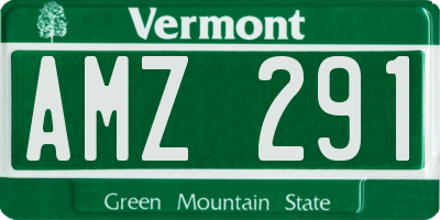 VT license plate AMZ291