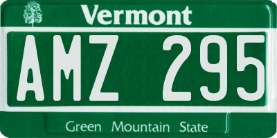 VT license plate AMZ295
