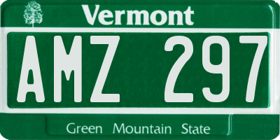 VT license plate AMZ297