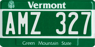 VT license plate AMZ327