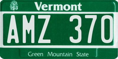 VT license plate AMZ370