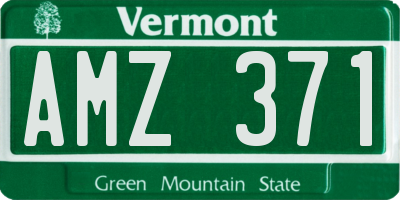 VT license plate AMZ371