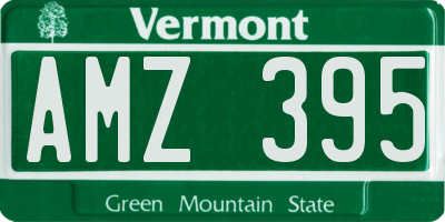 VT license plate AMZ395