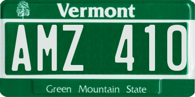 VT license plate AMZ410