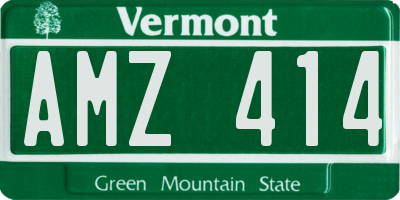 VT license plate AMZ414