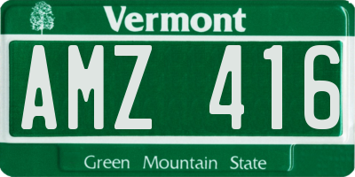 VT license plate AMZ416