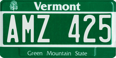 VT license plate AMZ425