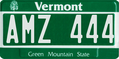 VT license plate AMZ444