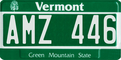 VT license plate AMZ446