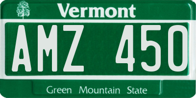VT license plate AMZ450