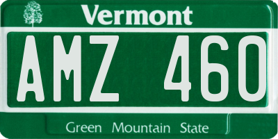 VT license plate AMZ460