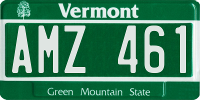 VT license plate AMZ461