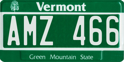 VT license plate AMZ466
