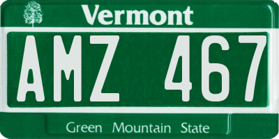 VT license plate AMZ467