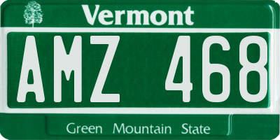VT license plate AMZ468