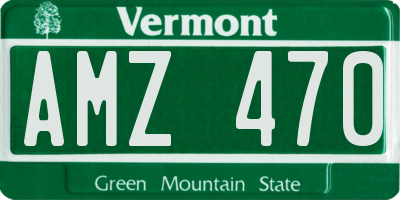 VT license plate AMZ470
