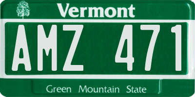 VT license plate AMZ471