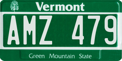 VT license plate AMZ479