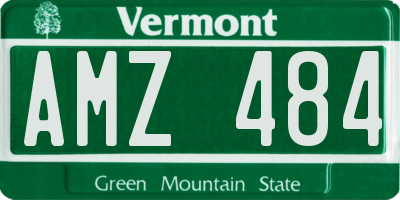 VT license plate AMZ484