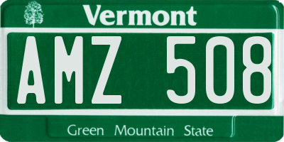 VT license plate AMZ508