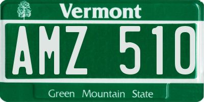 VT license plate AMZ510