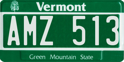 VT license plate AMZ513