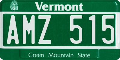 VT license plate AMZ515