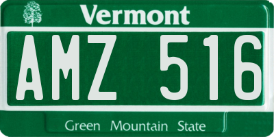 VT license plate AMZ516