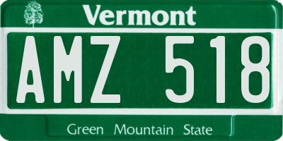 VT license plate AMZ518